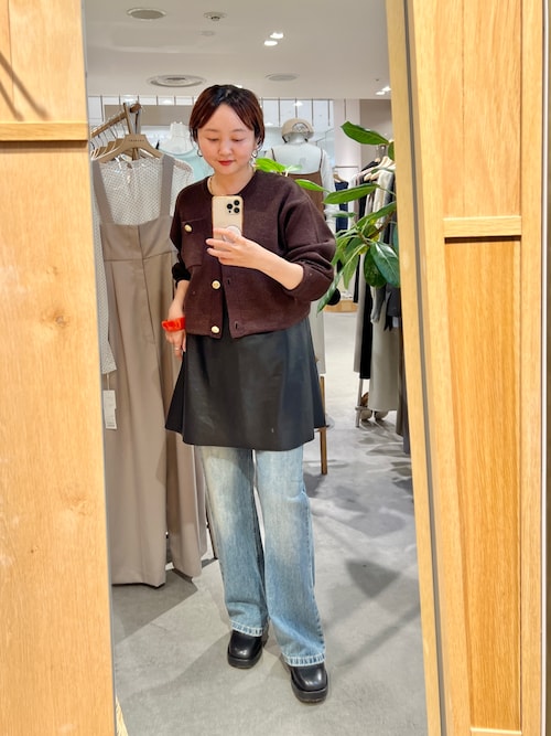 SHENERY 【美品】 【レイヤードに◎】 レザーチュニックキャミ　ブラック レイヤードにも◎》レザーチュニックキャミ（シャツ/ブラウス