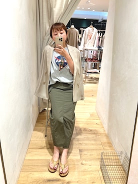 「SHENERY（シーナリー）のアイテム（テーラードジャケット）」を使った、MURATA_157cmさん（レディース・157cm）の夏コーディネート