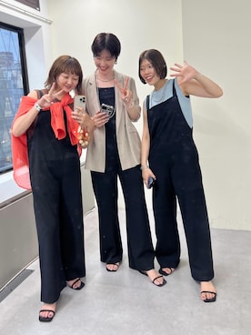 「アイテム（サロペット/オーバーオール）」を使った、MURATA_157cmさん（レディース・157cm）の夏コーディネート