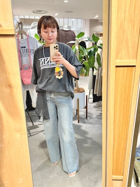 「バギーデニム」｜MURATA_157cmさん（レディース・157cm）の夏コーディネート
