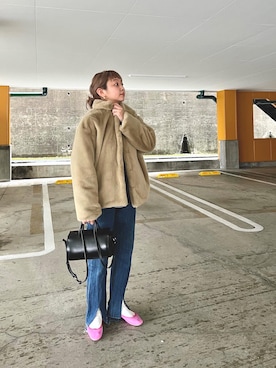 「クリスマス」｜「アイテム（バレエシューズ）」を使った、MURATA_157cmさん（レディース・157cm）の冬コーディネート