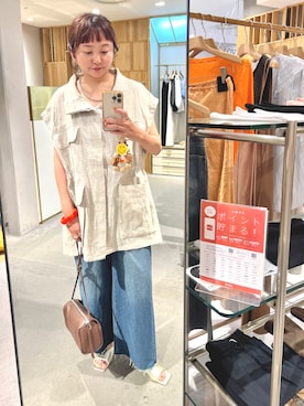 「アイテム（ジャケット/アウター）」を使った、MURATA_157cmさん（レディース・157cm）の夏コーディネート