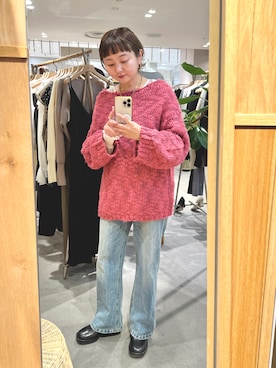 「ピンクニット」｜MURATA_157cmさん（レディース・157cm）の秋コーディネート