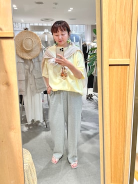 「アイテム（スウェットパンツ）」を使った、MURATA_157cmさん（レディース・157cm）の夏コーディネート