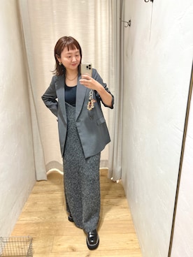 「SHENERY（シーナリー）のアイテム（テーラードジャケット）」を使った、MURATA_157cmさん（レディース・157cm）の秋コーディネート