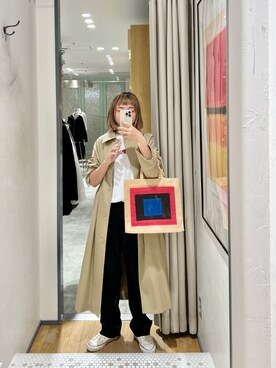 「SHENERY（シーナリー）のアイテム（ステンカラーコート）」を使った、MURATA_157cmさん（レディース・157cm）の冬コーディネート