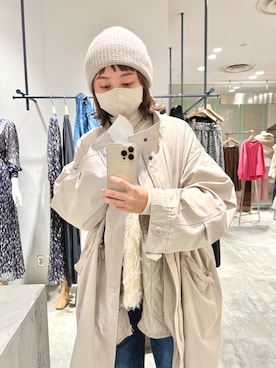 「SHENERY（シーナリー）のアイテム（モッズコート）」を使った、MURATA_157cmさん（レディース・157cm）の冬コーディネート