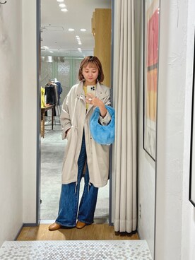 「SHENERY（シーナリー）のアイテム（モッズコート）」を使った、MURATA_157cmさん（レディース・157cm）の秋コーディネート