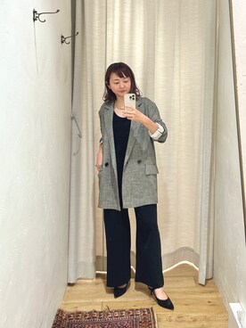 「SHENERY（シーナリー）のアイテム（テーラードジャケット）」を使った、MURATA_157cmさん（レディース・157cm）の夏コーディネート