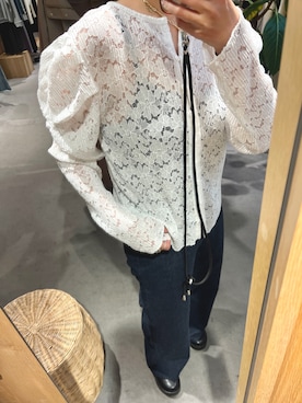 「SHENERY（シーナリー）のainode ﾌﾚｱﾃﾞﾆﾑ（デニムパンツ、ブルー系）」を使った、MURATA_157cmさん（レディース・157cm）の春コーディネート