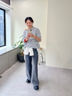 「グレーパンツ」｜MURATA_157cmさん（レディース・157cm）の秋コーディネート