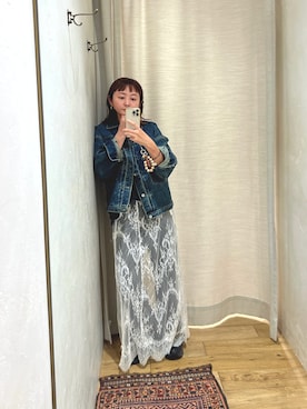 「秋先取りコーデ」｜「アイテム（デニムジャケット）」を使った、MURATA_157cmさん（レディース・157cm）の秋コーディネート