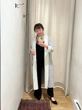 「ロングカーディガン」｜「アイテム（その他アウター）」を使った、MURATA_157cmさん（レディース・157cm）の秋コーディネート
