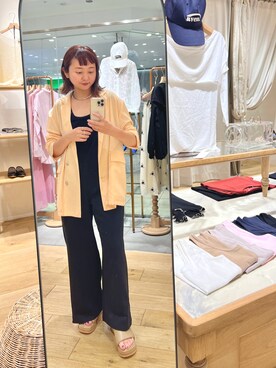 「SHENERY（シーナリー）のアイテム（テーラードジャケット）」を使った、MURATA_157cmさん（レディース・157cm）の夏コーディネート
