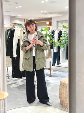 「ミリタリーコーデ」｜「アイテム（ジャケット/アウター）」を使った、MURATA_157cmさん（レディース・157cm）の春コーディネート