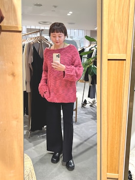 「ピンクニット」｜MURATA_157cmさん（レディース・157cm）の秋コーディネート