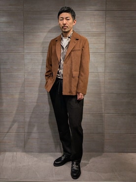 「アイテム（テーラードジャケット）」を使った、yanoさん（メンズ・173cm・40代）の秋コーディネート