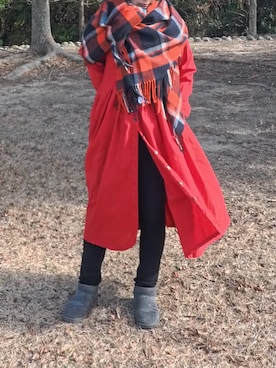 「アイテム（シャツワンピース）」を使った、asari7019さん（レディース・167cm）の冬コーディネート