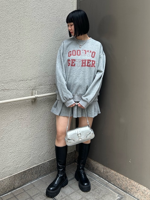 セール】スウェット+プリーツスカートセットアップ【動画あり