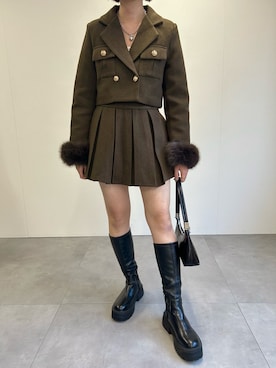 「アイテム（セットアップ）」を使った、lacvert_officialさん（レディース・162cm）の冬コーディネート