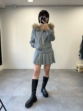 「アイテム（セットアップ）」を使った、lacvert_officialさん（レディース・162cm）の冬コーディネート