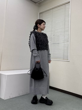 「アイテム（アクセサリー）」を使った、mikuさん（レディース・153cm）の冬コーディネート