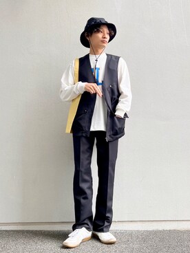 「SMELLY（スメリー）のアイテム（バッグ）」を使った、なかやんさん（メンズ・166cm）の春コーディネート