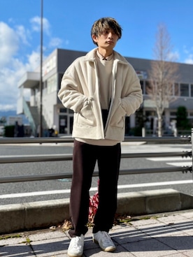 「SENSE OF PLACE by URBAN RESEARCH（センスオブプレイスバイアーバンリサーチ）のアイテム（ブルゾン）」を使った、なかやんさん（メンズ・166cm）の冬コーディネート