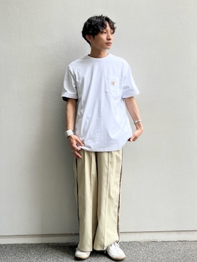 「HEYUMM」｜「アイテム（その他）」を使った、なかやんさん（メンズ・166cm）の春コーディネート