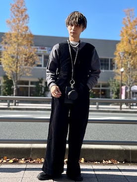 「HEYUMM」｜「アイテム（その他）」を使った、なかやんさん（メンズ・166cm）の秋コーディネート