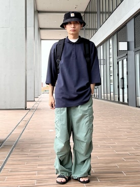「carhartt」｜「アイテム（その他）」を使った、なかやんさん（メンズ・166cm）の春コーディネート