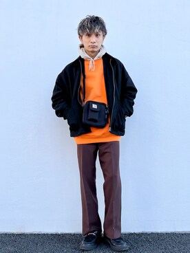 「SENSE OF PLACE by URBAN RESEARCH（センスオブプレイスバイアーバンリサーチ）のアイテム（ブルゾン）」を使った、なかやんさん（メンズ・166cm）の冬コーディネート