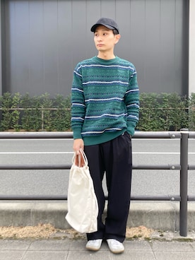 「SMELLY（スメリー）のアイテム（キャップ）」を使った、なかやんさん（メンズ・166cm）の冬コーディネート