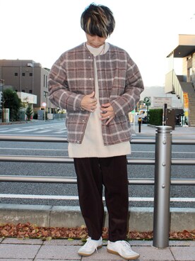 「SENSE OF PLACE by URBAN RESEARCH（センスオブプレイスバイアーバンリサーチ）のアイテム（ブルゾン）」を使った、なかやんさん（メンズ・166cm）の秋コーディネート