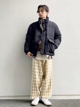「carhartt」｜「アイテム（ダウンジャケット/コート）」を使った、なかやんさん（メンズ・166cm）の冬コーディネート