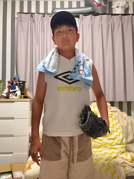 「UMBRO（アンブロ）のアイテム」を使った、20140907さん（キッズ・153cm）の夏コーディネート