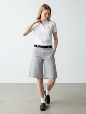 「LACOSTE（ラコステ）のアイテム（ポロシャツ）」を使った、UNSTOAスタッフさん（メンズ・181cm）の夏コーディネート