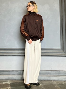 「アイテム（ジャージ）」を使った、hkさん（メンズ・168cm）の秋コーディネート