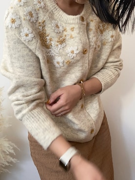 「Crisp（クリスプ）のアイテム（ニット/セーター）」を使った、yurieさん（レディース・165cm）の秋コーディネート