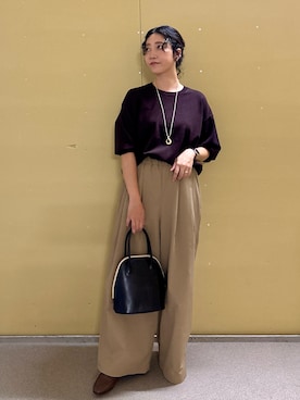 「URBAN RESEARCH DOORS(アーバンリサーチドアーズ)のアイテム(ネックレス)」を使った、高橋さん(レディース・157cm)の秋コーディネート