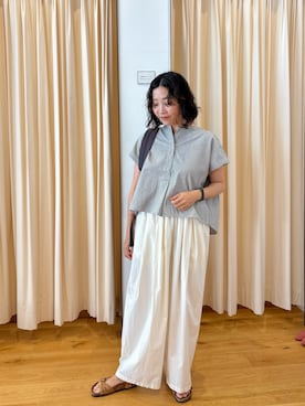 「URBAN RESEARCH DOORS(アーバンリサーチドアーズ)のアイテム(シャツ/ブラウス)」を使った、たかはしさん(レディース・157cm)の夏コーディネート