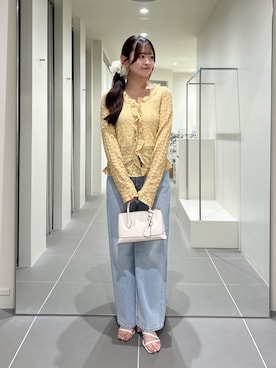 「NATURAL BEAUTY BASIC（ナチュラルビューティーベーシック）のアイテム（カーディガン/ボレロ）」を使った、maruさん（レディース・158cm）の夏コーディネート