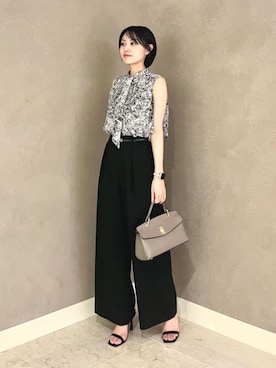 ANAYI（アナイ）の「シャドーフラワープリントタイ ブラウス（シャツ