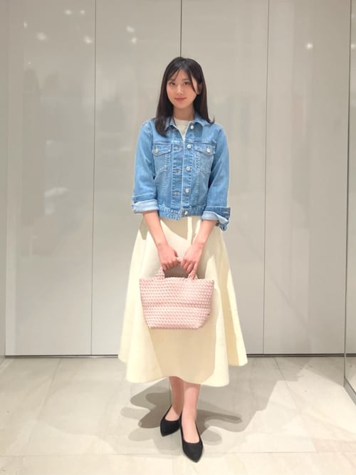 ストレッチデニムペプラム ジャケット