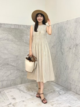 ANAYI（アナイ）の「レーヨンナイロンボーダーワンピース（ワンピース
