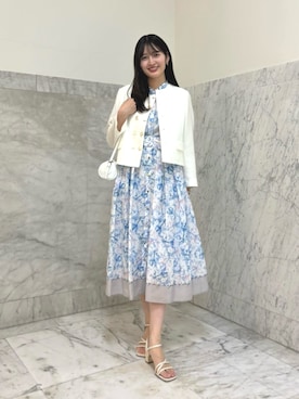 ANAYI（アナイ）の「リボンヤーンツイードノーカラージャケット（ノー