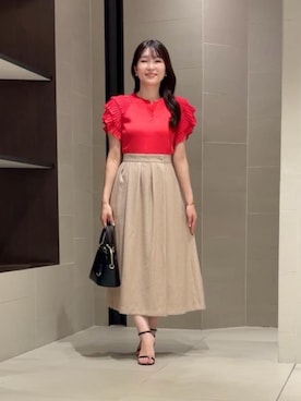 ANAYI（アナイ）の「アイレットレースハーフスリーブ プルオーバー