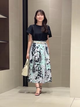 ANAYI（アナイ）の「ボタニカルケミカルレースタイト スカート