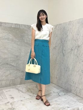 【美品】ANAYI ボタニカルケミカルレースタイトスカート ANAYI（アナイ）の「ボタニカルケミカルレースタイト スカート