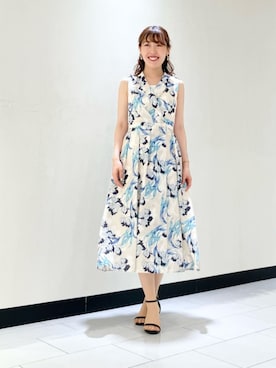 ANAYI　アナイ　キュプラローンVネックワンピース　ミントグリーン ANAYI（アナイ）の「キュプラローンVネック ワンピース（ワンピース